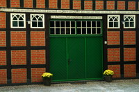 Detailansicht eines Bauernhauses im alten Dorfkern