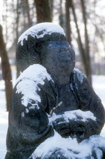 Buddha - Bonze des Homors - im Winter