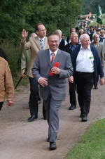 Worpswedes B�rgermeister Schwenke beim Erntefestumzug