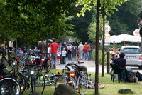 Fahrradfahrer in der Bergstra�e