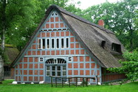 Das ber�hmte "Haus im Schluh", in dem sich 1920 Martha Schr�der (die 1. Ehefrau von Heinrich Vogeler) niederlie�, finden Sie Im Schluh 35-37