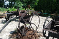 Alte, landwirtschaftliche Arbeitsger�te im Landgasthaus Viehspecken bei Worpswede