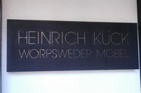 Schild "Heinrich K�ck - Worpsweder M�bel"
