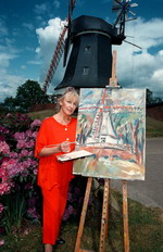 Ein beliebtes Motiv f�r Kunstmaler: Die Worpsweder M�hle