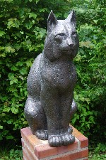 Katze als Kunstobjekt beim Tag der offenen Ateliers