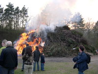 Osterfeuer in Worpswede