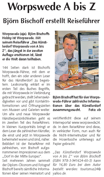 Artikel über www.worpswede24.de im Osterholzer Anzeiger Artikel über www.worpswede24.de Osterholzer Anzeiger vom 08.05.2011
