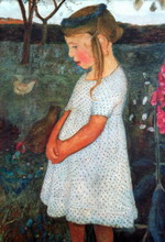 Ber�hmtes Gem�lde eines jungen M�dchen von Paula Modersohn-Becker