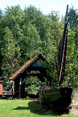 Historischer Torfkahn beim Torftag