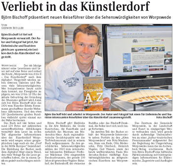 Artikel über www.worpswede24.de im Wümme Report Artikel über www.worpswede24.de Wümme Report vom 01.05.2011