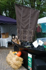 Torfkahnmodell auf dem Bauernmarkt in Worpswede