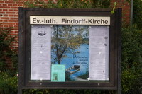 Infotafel der ev.-luth. Findorff-Kirche in Iselersheim
