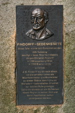 "Findorff-Gedenktafel" vor dem "Findorff-Haus" in Iselersheim (bei Bremerv�rde)