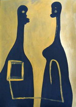 Face - � - Face - 50 x 70cm - Acrylmischtechnik auf Papier