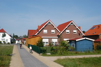 Moderne H�user sind im Neubaugebiet von Worpswede entstanden