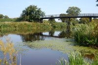 Idylle pur an der Hamme vor der alten Pionierbr�cke