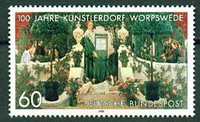 Briefmarke zum 100-j�hrigen Jubil�um vom K�nstlerdorf Worpswede