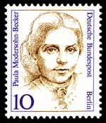 10-Pfennig-Briefmarke der Deutschen Bundespost von Paula Modersohn-Becker (1988)