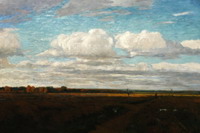 Ber�hmtes Gem�lde von Hans am Ende: Weites Land, um 1900
