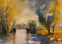 Aquarell von Maler Josef Hartmann