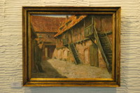 Gem�lde von Karl Krummacher: Visskuhlenhof, �l/Leinwand