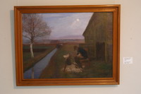 Gem�lde von Fritz Mackensen: Holzschuhmacher im Teufelsmoor, 1895