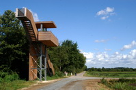 Die "Himmelstreppe" bietet einen atemberaubenden Ausblick bis zum Weyerberg in Worpswede