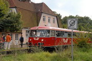 Ankunft des Moorexpress am Worpsweder Bahnhof