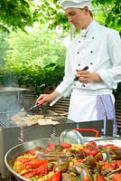 Grillstation im Worpsweder Bahnhof