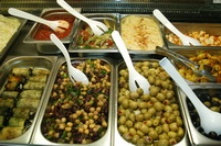 Frische Antipasti im Edessa Schnellrestaurant in Worpswede