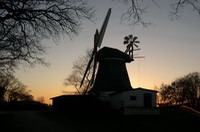 Sonnenuntergang an der M�hle im M�rz