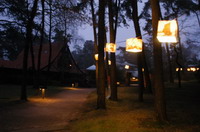 Lampionwegweiser zur Grossen Kunstschau