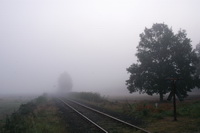 Strecke des Moorexpress in Worpswede bei Nebel