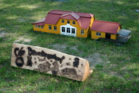 Der Worpsweder Bahnhof im Miniaturformat im 2011 er�ffneten "Cafe D�umlingsdorf"