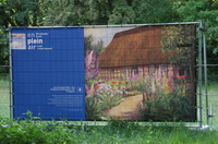 8 Carl Emil Uphoff (1885-1971), Br�njeshof mit Blumenbeet, 1927, Privatbesitz - en plein air - Worpsweder Kunst unter freiem Himmel - hier gegen�ber vom Br�njeshof