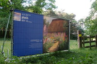 8 Carl Emil Uphoff (1885-1971), Br�njeshof mit Blumenbeet, 1927, Privatbesitz - en plein air - Worpsweder Kunst unter freiem Himmel - hier gegen�ber vom Br�njeshof