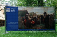 12 Fritz Mackensen (1866-1953), Gottesdienst im Freien, 1895, Hist. Museum am Hohen Ufer, Hannover, Studie im Museum am Modersohn-Haus - en plein air - Worpsweder Kunst unter freiem Himmel - hier vor der Haus im Schluh