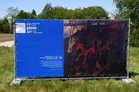 16 Walter M�ller (1901-1975), Weyerberg mit roten Pferden, um 1920, Worpsweder Kunsthalle - en plein air - Worpsweder Kunst unter freiem Himmel - hier am Fritz-Overbeck-Weg auf dem Weyerberg