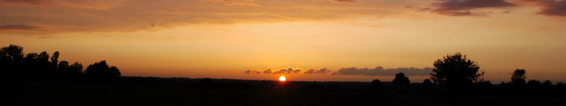 Sonnenuntergang in Neu Helgoland in der Hammeniederung im Paorma-Format