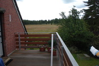 Terrasse der Ferienwohnung Papenfuss mit Blick ins Gr�ne