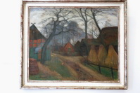 Gem�lde von Otto Modersohn (1865-1943): Dorfstra�e in Fischerhude, 1938, Galerie Cohrs-Zirus, Bergstra�e 33, 27726 Worpswede, Tel.: 04792/1748 + 2320, Fax.: 04792/9515107, Mail: galerie.cohrs-zirus@t-online.de