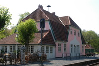 Der von Heinrich Vogeler entworfene Worpsweder Bahnhof