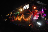 Parade beim H�ttenbuscher Nachtumzug (EWAP - ErnteWagenAbschlu�Party)