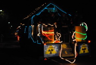 Parade beim H�ttenbuscher Nachtumzug (EWAP - ErnteWagenAbschlu�Party)