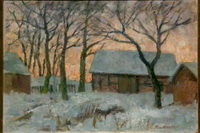 Gem�lde von Karl Krummacher: Kate im Winter