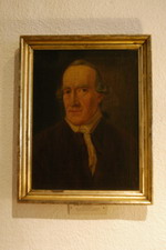 Portr�t des fr�heren Moorkommissars J�rgen Christian Findorff (1720-1797) als Gem�lde im "Vogelmuseum" in der "Museumsanlage Osterholz"