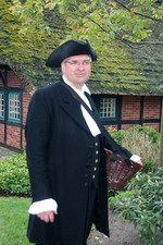 Matthias Mahnke als "Moorkommissar J�rgen Christian Findorff" auf der "Museumsanlage Osterholz"