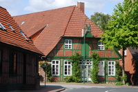 Fachwerkhaus B�rdestra�e/Ecke Findorffstra�e in der Kreisstadt Osterholz-Scharmbeck