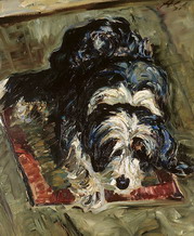 Gem�lde ("Liegender Hund") von Albert Schiestl-Arding - Foto von Karin Schiestl