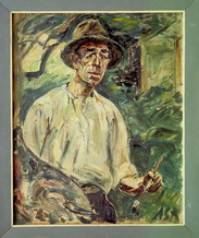 Gem�lde ("Selbstbildnis mit Palette") von Albert Schiestl-Arding - war der Vater vom Ehemann der Fotografin Karin Schiestl und lebte vom 27.4.1883 bis 14.2.1937 - hatte Lungentuberkolse und starb, als sein Sohn, der Schauspieler Thomas Schiestl, gerade 1 1/2 Jahre alt war)